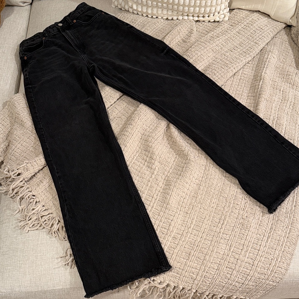 ZARA FULL LENGTH TRF HIGH RISE
WIDE LEG JEANS